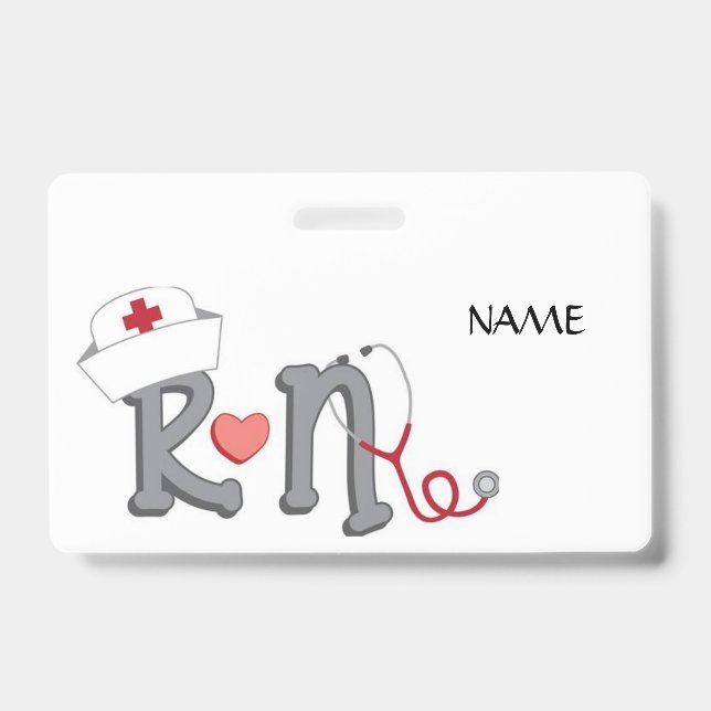 Tarjeta De Identificación RN Name Badge (Anverso)