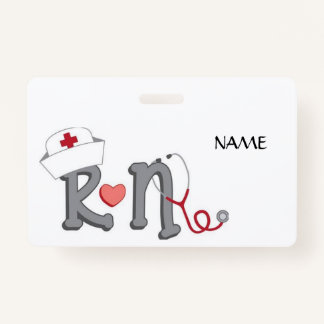 Tarjeta De Identificación RN Name Badge