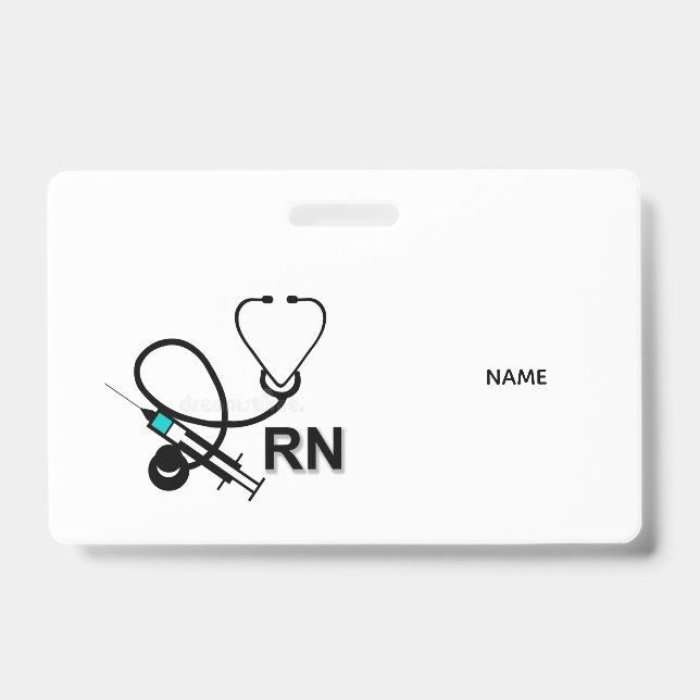 Tarjeta De Identificación RN Name Badge (Anverso)