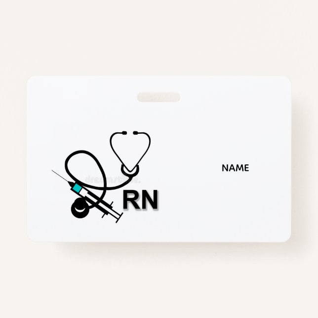 Tarjeta De Identificación RN Name Badge (Anverso)