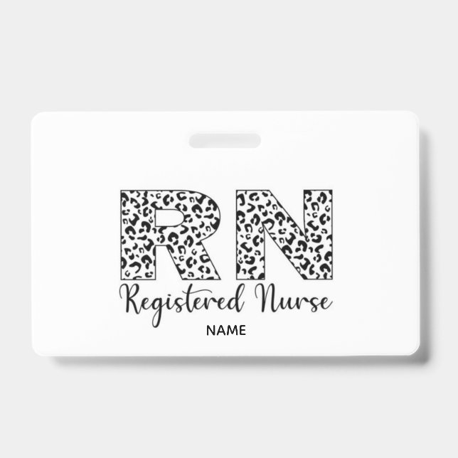 Tarjeta De Identificación RN Name Badge (Anverso)
