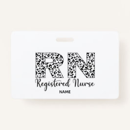Tarjeta De Identificación RN Name Badge