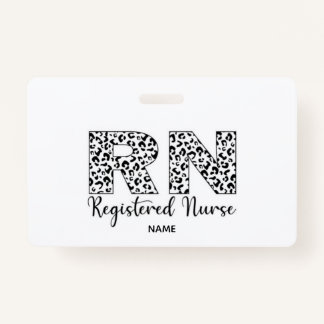 Tarjeta De Identificación RN Name Badge