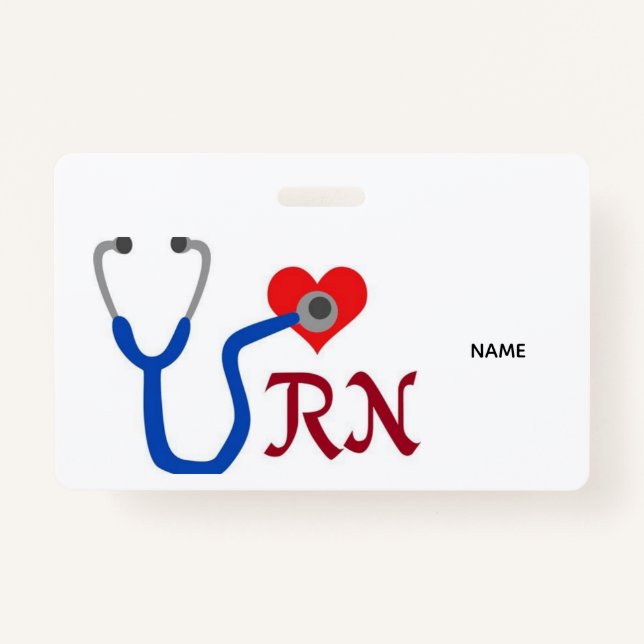 Tarjeta De Identificación RN Name Badge (Anverso)