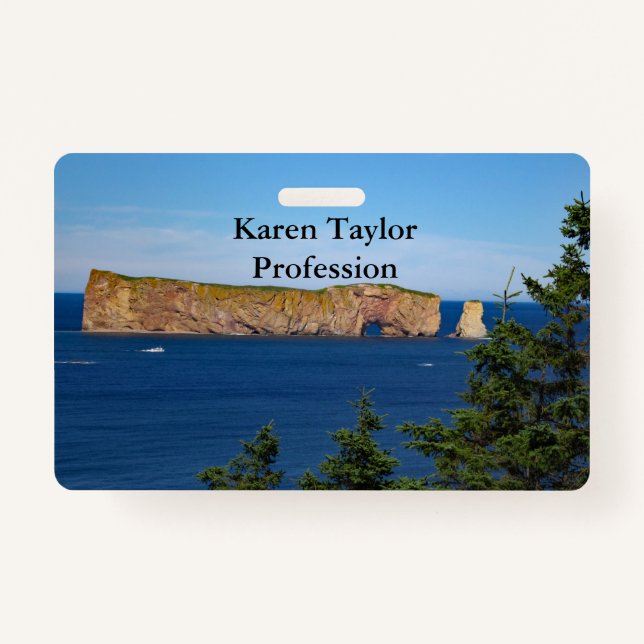 Tarjeta De Identificación Rock percé en el Golfo de San Lorenzo (Anverso)