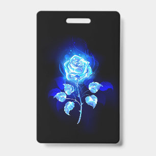 Tarjeta De Identificación Rosa Azul Ardiente