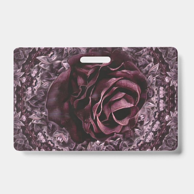 Tarjeta De Identificación Rosa Mandala (Parte frontal)