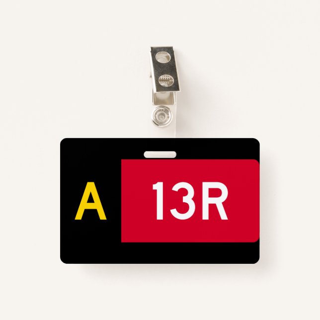 Tarjeta De Identificación Rótulo A13R del punto de sujeción (Anverso con clip)