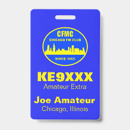 Tarjeta De Identificación RÓTULO de llamada vertical CFMC y distintivo de no