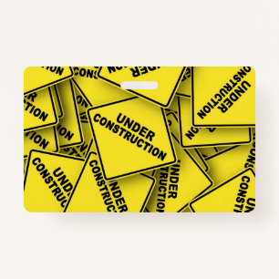 Tarjeta De Identificación Rótulos de construcción en curso