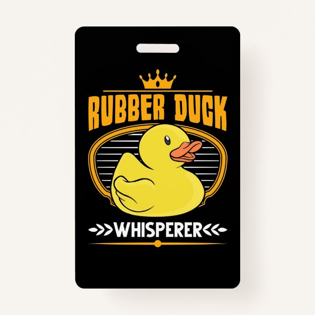 Tarjeta De Identificación Rubber Ducks Whisperer (Anverso)