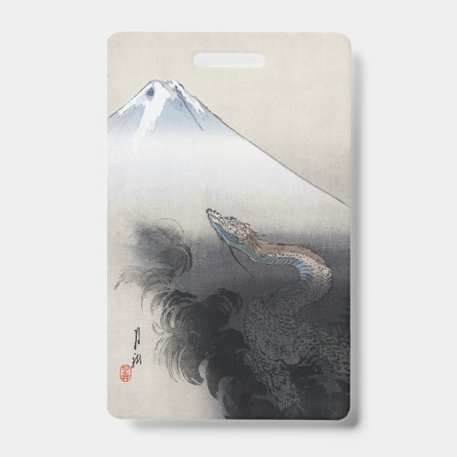 Tarjeta De Identificación Ryu Shoten: Dragón Ascendente sobre Fuji, Japón (Parte frontal)