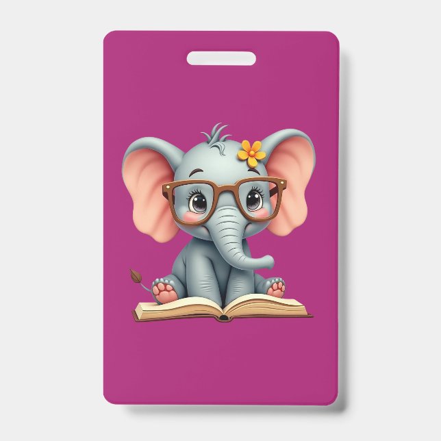 Tarjeta De Identificación Sabio Bebé Elefante (Parte frontal)