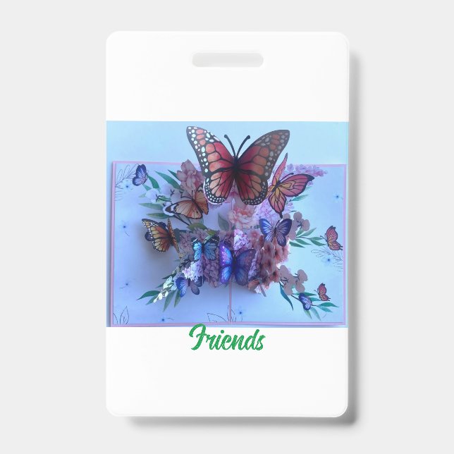 Tarjeta De Identificación saludos de amigos (Parte frontal)