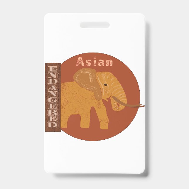 Tarjeta De Identificación Salvemos a los elefantes (Parte frontal)