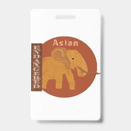 Tarjeta De Identificación Salvemos a los elefantes