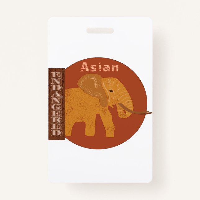 Tarjeta De Identificación Salvemos a los elefantes (Anverso)