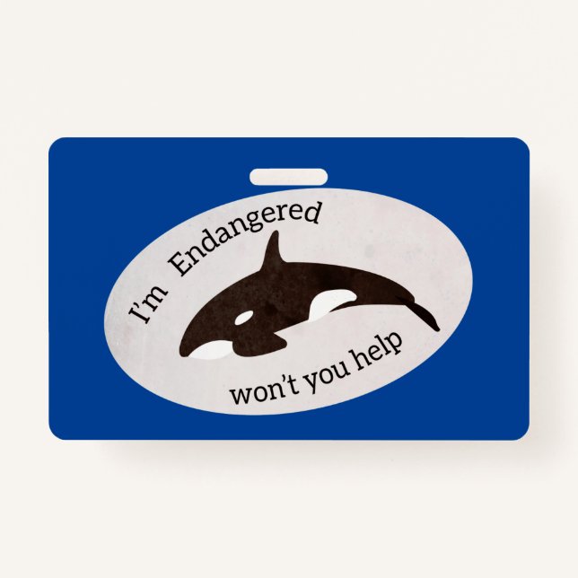 Tarjeta De Identificación Salven a las ballenas (Anverso)