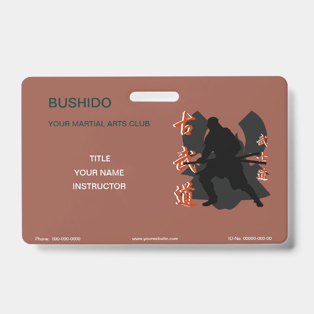 Tarjeta De Identificación Samurái (Parte frontal)