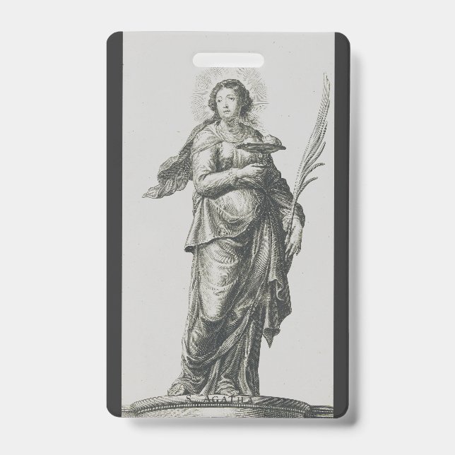 Tarjeta De Identificación San Agatha de Sicilia (Parte frontal)