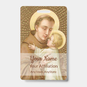 Tarjeta De Identificación San Antonio y el Niño Jesús (JM 05; Estilo 1)