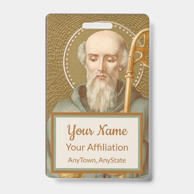 Tarjeta De Identificación San Benedicto de Nursia (JM 07; Estilo 2) (Parte frontal)