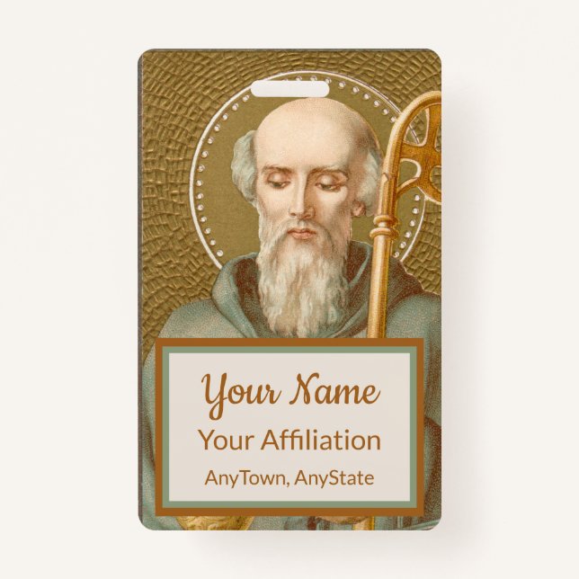 Tarjeta De Identificación San Benedicto de Nursia (JM 07; Estilo 2) (Anverso)