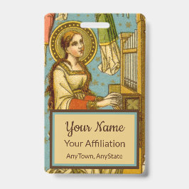 Tarjeta De Identificación San Cecilia NeoGótica de Roma (detalle; BNG 02)