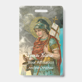 Tarjeta De Identificación San Floriano con Cubeta (Ambos; M 019)