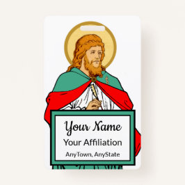 Tarjeta De Identificación San Lucas, querido médico (RLS 08; MedVers.)