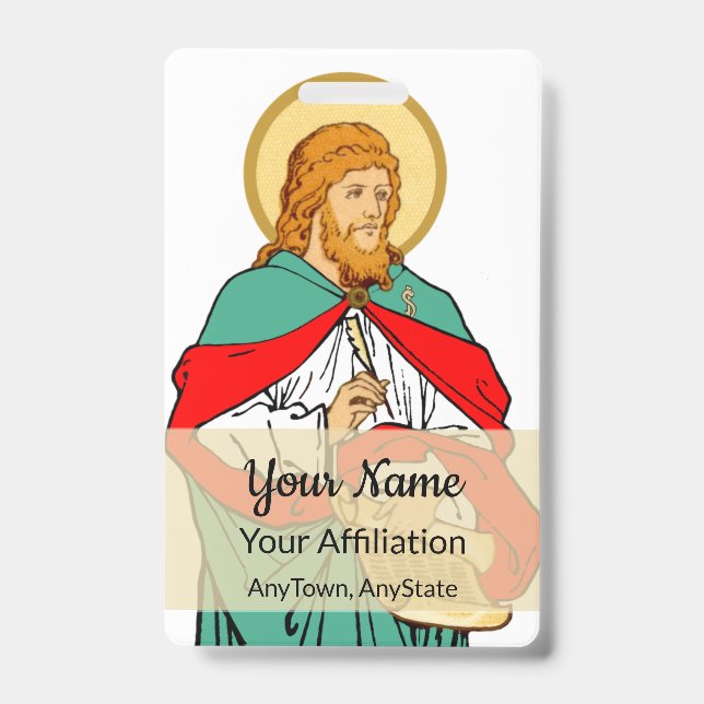 Tarjeta De Identificación San Lucas, querido médico (RLS 08; MedVers.) (Parte frontal)