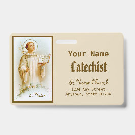 Tarjeta De Identificación San Viador de Lyon el Catecista (BF 02)