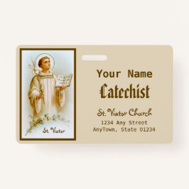 Tarjeta De Identificación San Viador de Lyon el Catecista (BF 02)