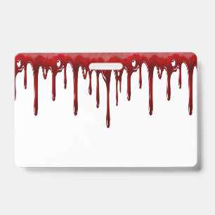 Tarjeta De Identificación Sangre que Cae por Goteo