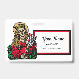Tarjeta De Identificación Santa Cecilia con tablero de himnos (Núremberg)