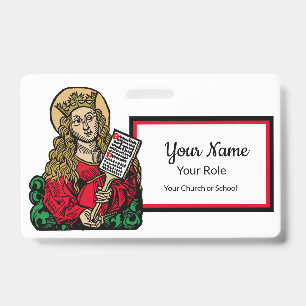 Tarjeta De Identificación Santa Cecilia con tablero de himnos (Núremberg)