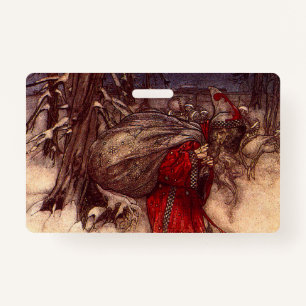 Tarjeta De Identificación Santa Claus Arthur Rackham