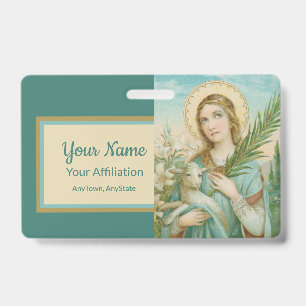 Tarjeta De Identificación Santa Inés de Roma (MH 01)
