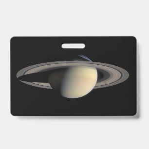 Tarjeta De Identificación Saturno iluminado por el sol Planeta gigante gaseo