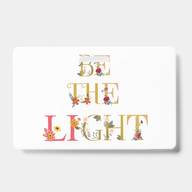 Tarjeta De Identificación Sé la luz (Parte frontal)