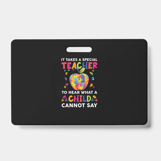 Tarjeta De Identificación Se necesita un maestro especial para escuchar lo q (Parte frontal)