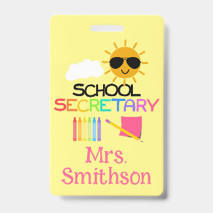 Tarjeta De Identificación Secretaria del colegio