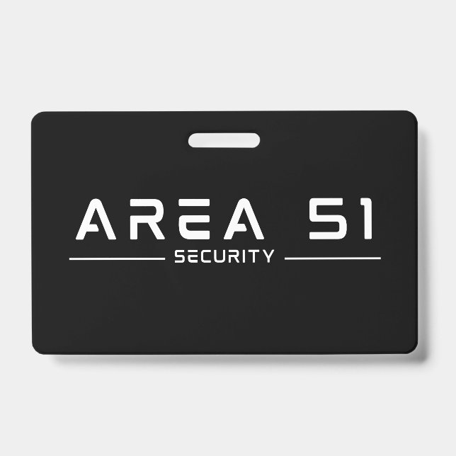 Tarjeta De Identificación Seguridad Área 51 Alien Extraterrestre OVNI (Parte frontal)
