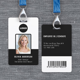 Tarjeta De Identificación Seguridad de la compañía de código de barras de id