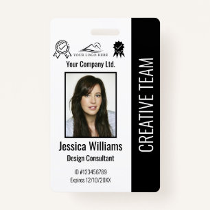 Tarjeta De Identificación Seguridad de la compañía de foto de empleado perso