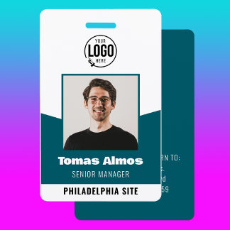 Tarjeta De Identificación Seguridad de la empresa de identificación fotográf