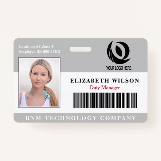 Tarjeta De Identificación Seguridad de la empresa fotográfica de Personaliza (Anverso)