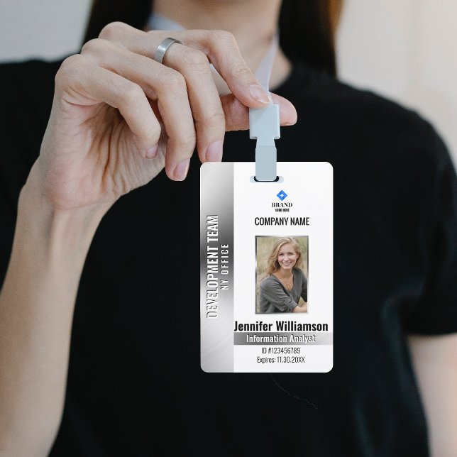 Tarjeta De Identificación Seguridad de la empresa Plata Código QR Código de  (Subido por el creador)
