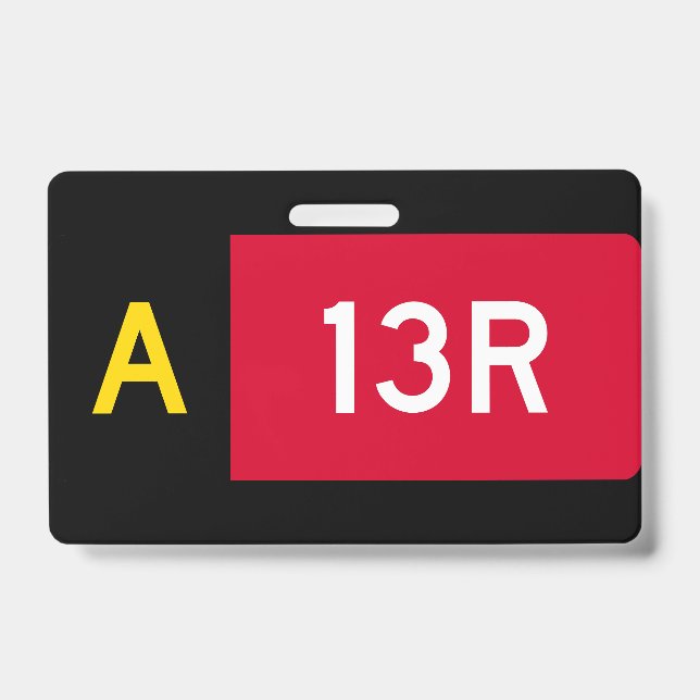 Tarjeta De Identificación señal de punto de espera A13R (Parte frontal)