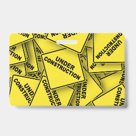 Tarjeta De Identificación Señales de Obra en Construcción